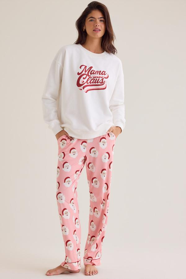 Smiley Santa Mama Pj Pants - Altar'd State