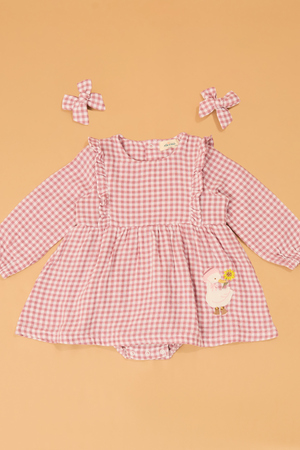 Daphne Duck Gingham Bubble With Bows - Altar'd State - 