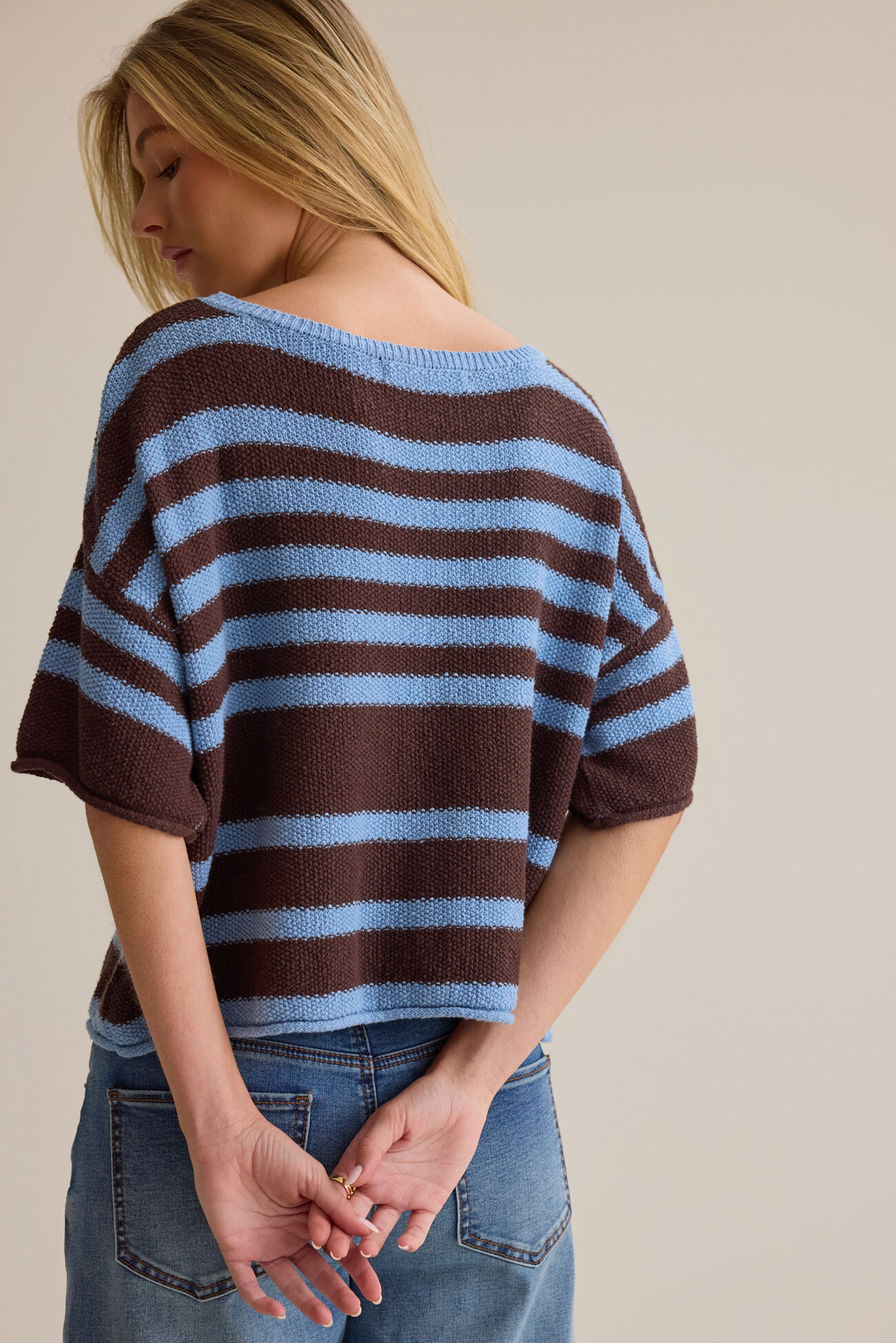 Bailey Striped Sweater Tee