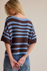 Bailey Striped Sweater Tee Detail 5 - Altar'd State