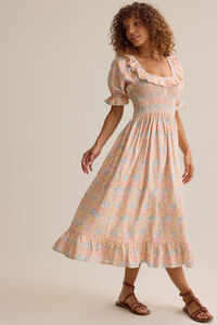 Ember Floral Ruffle Sleeve Mama Dress Detail 2 - Altar'd State