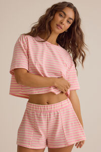 Nyra Stripe Relaxed Short Detail 3 - Altar'd State