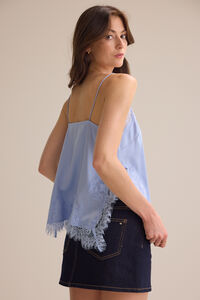 Grace Satin Lace Trim Tank Detail 6 - Altar'd State
