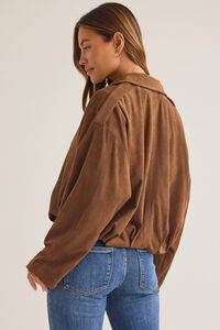 Maxine Bubble Hem Suede Jacket Detail 5 - Altar'd State