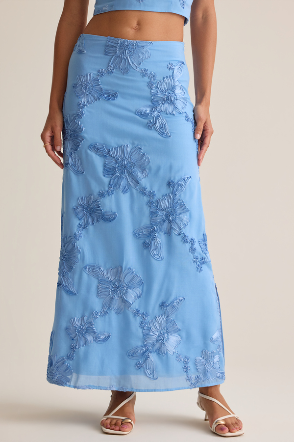 Audrey Floral Maxi Skirt Detail 4 - Altar'd State