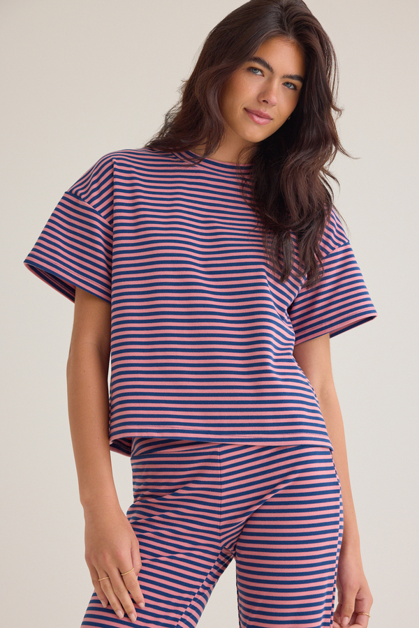Alaya Stripe Lounge Top Detail 4 - Altar'd State