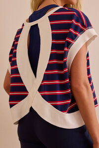 Sprint Stripe Tee Detail 2 - Altar'd State
