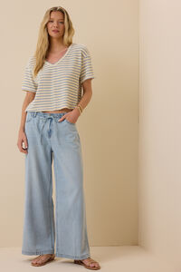 Scarlett V-Neck Striped Top Detail 2 - Altar'd State