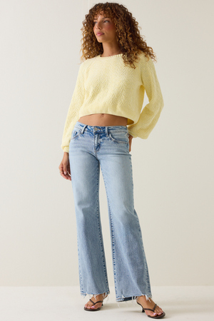 Alyssa Leaf Chenille Sweater - Altar'd State - 