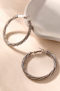 Starlight Rhinestone Hoop Earrings - Altar'd State