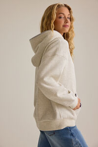Denim Cross Hoodie Detail 5 - Altar'd State