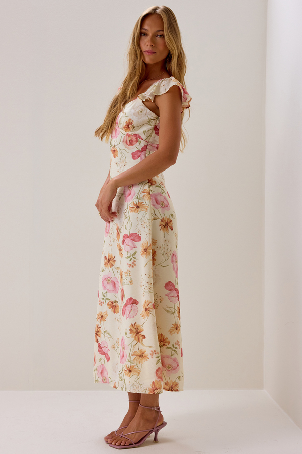 Indy Floral Maxi Dress Detail 4 - Altar'd State