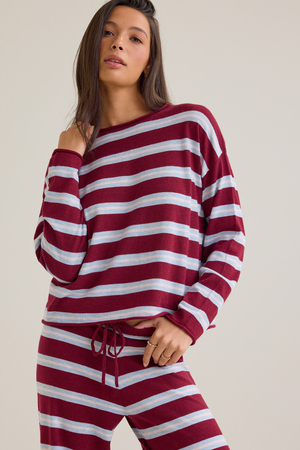 Jordan Striped Lounge Top - Altar'd State