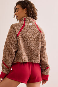 Cheetah Sherpa Quarter Zip Detail 6 - Altar'd State