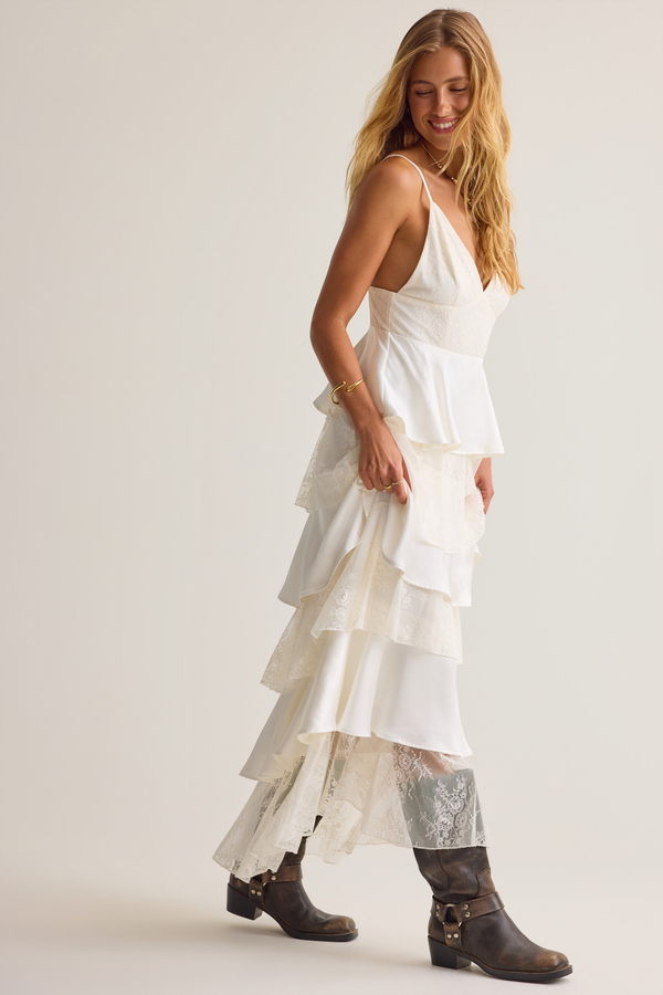 Clarke Tiered Maxi Dress Detail 3 - Altar'd State