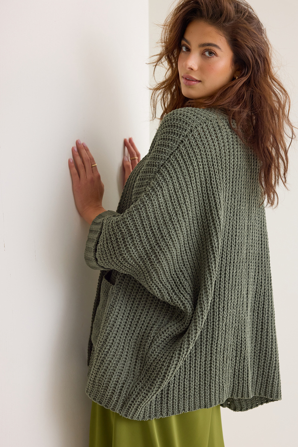 Olivia Chenille Open Front Cardigan Detail 2 - Altar'd State