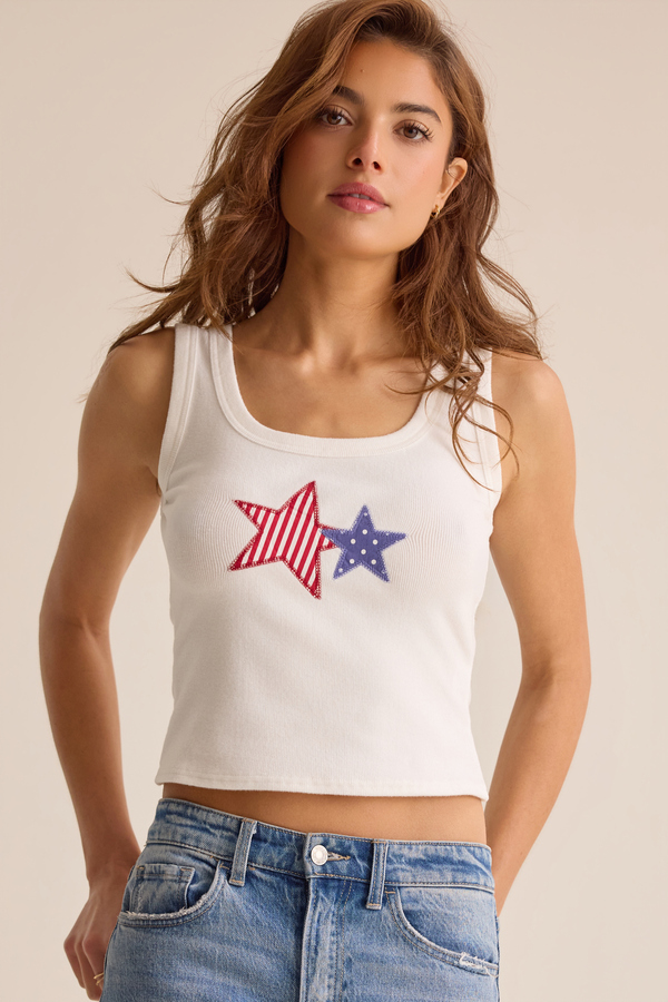 Americana Star Tank Top Detail 2 - Altar'd State