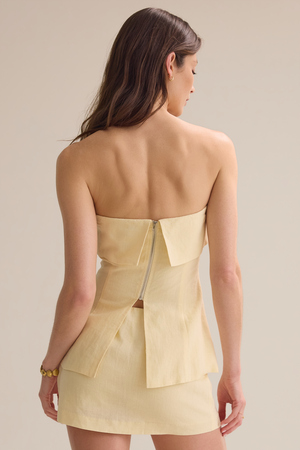 Perry Fold Over Linen Tube Top - Altar'd State