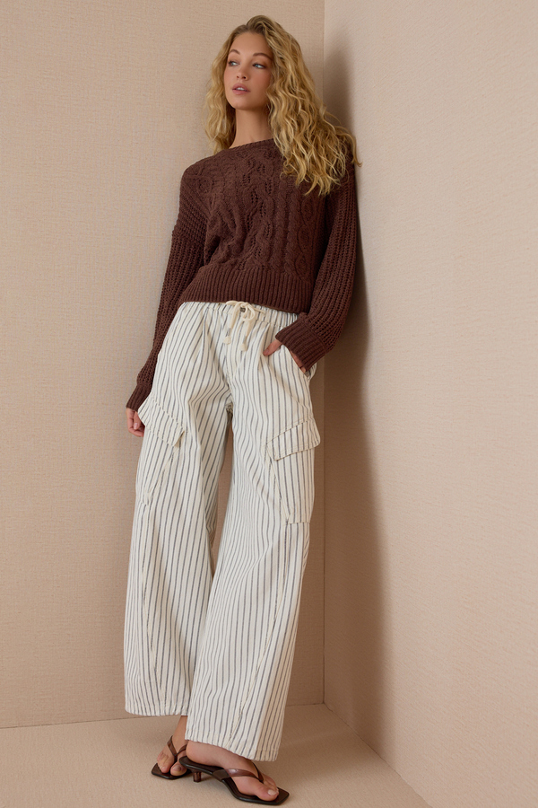 Colette Cable Knit Sweater Detail 2 - Altar'd State