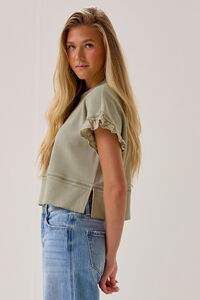 Ellis Thermal Lace Sleeve Top Detail 5 - Altar'd State