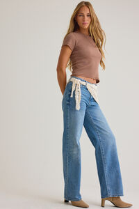 Aadhya Crochet Mid Rise Jeans Detail 5 - Altar'd State