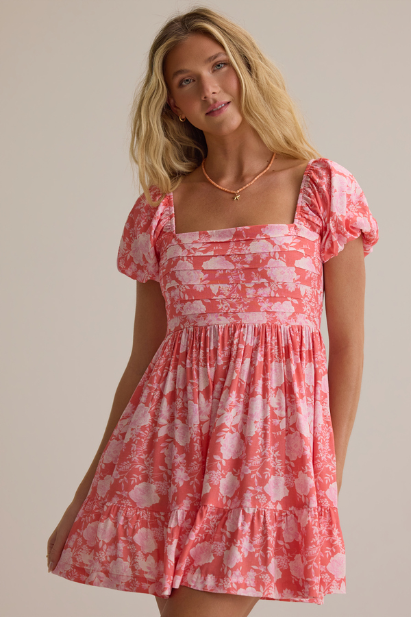 Collie Puff Sleeve Mini Dress Detail 2 - Altar'd State