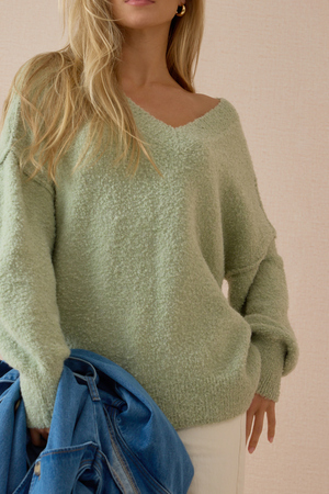 Candace V-Neck Tunic Sweater - Altar'd State - 