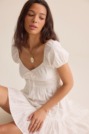 Elira Puff Sleeve Mini Dress - Altar'd State - 