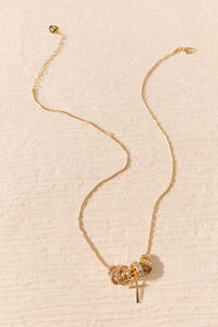 18K Gold Rondelle Cross Slider Necklace Detail 3 - Altar'd State
