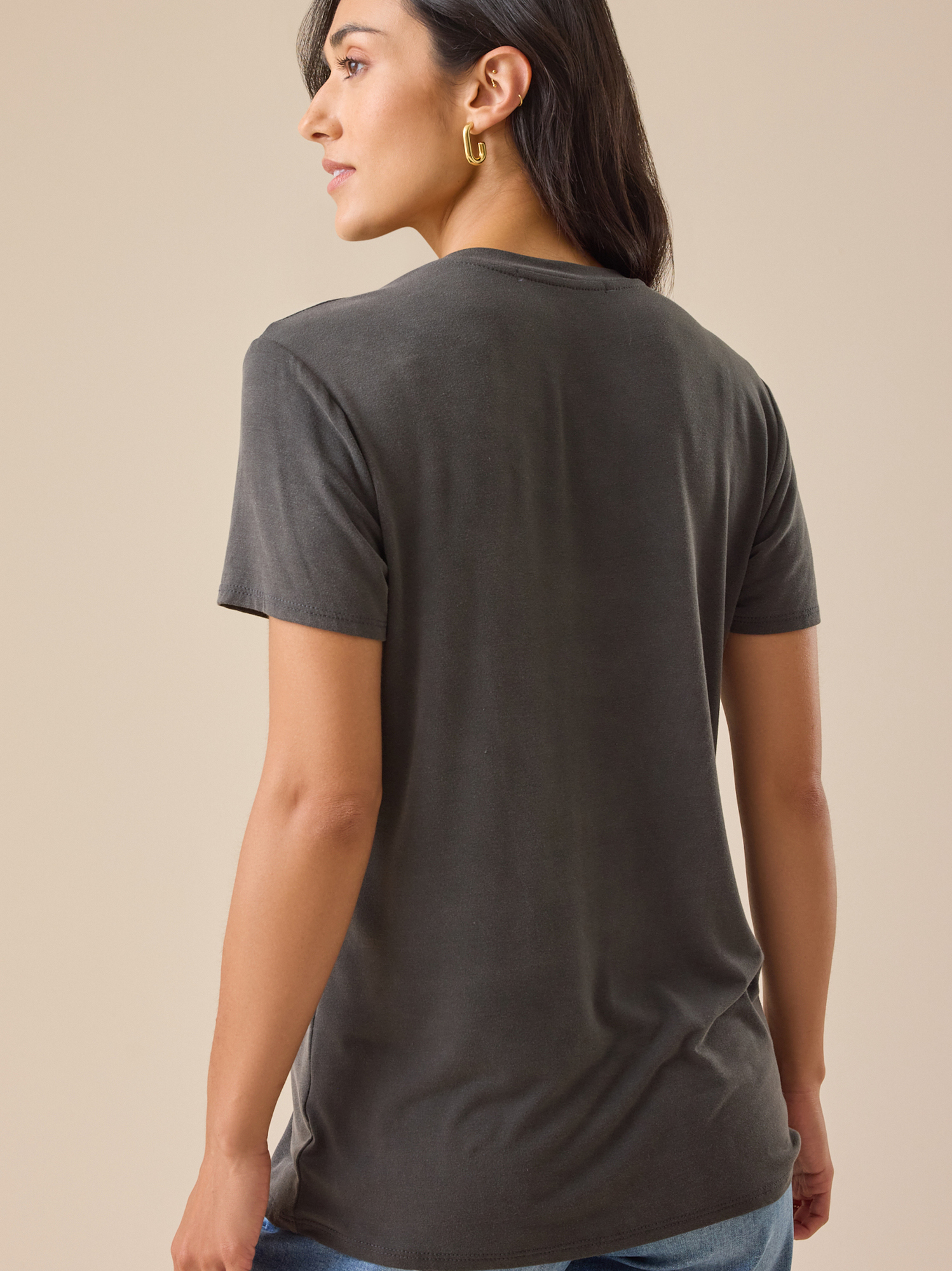 Nashville Boyfriend Tee in Washed Black | Altar