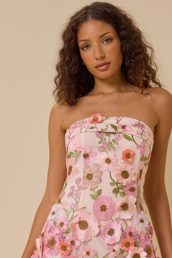 Hadley Floral Mini Dress Detail 3 - Altar'd State
