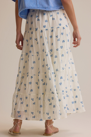Jackie Embroidered Midi Skirt - Altar'd State - 