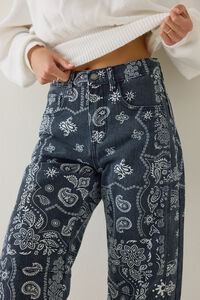Kerstin High Rise Bandana Barrel Pants Detail 2 - Altar'd State