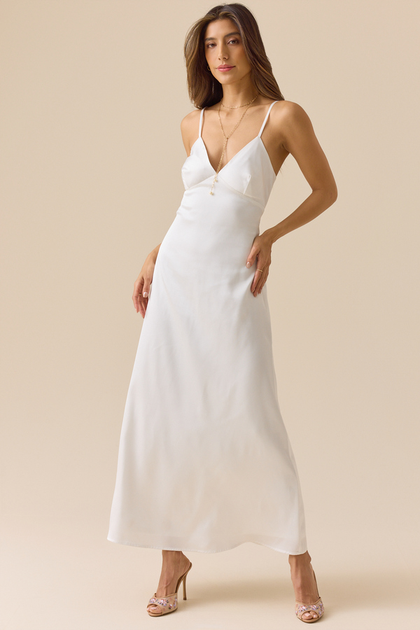 Sandra Satin Maxi Dress - Altar'd State