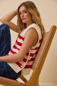 Charlotte Striped Vest - Altar'd State