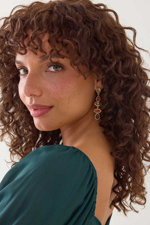 Crystal Stone Dangle Earrings - Altar'd State