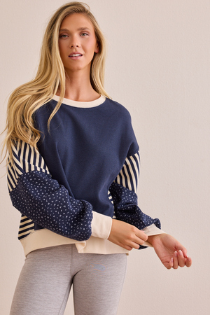 Contrast Patchwork Long Sleeve - Altar'd State - 