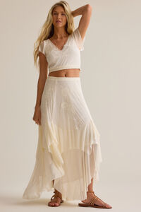 Carlin Ruffle Maxi Skirt Detail 5 - Altar'd State
