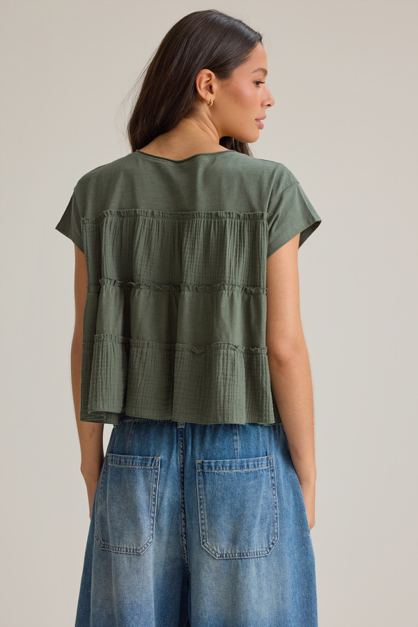 Felicity Tiered Babydoll Top Detail 4 - Altar'd State