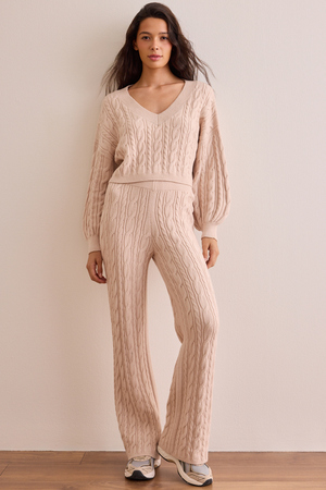 Juno Cable Knit Pants - Altar'd State - 