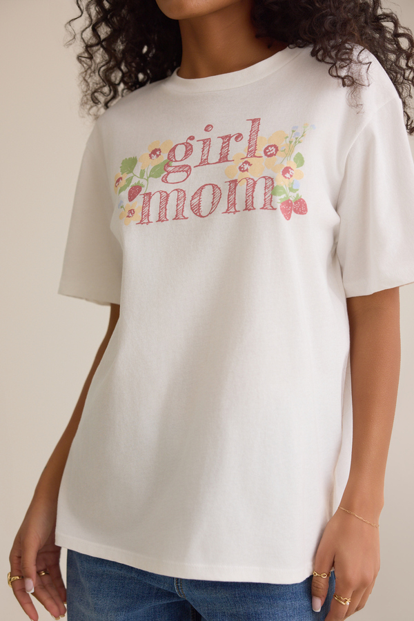Girl Mom Floral Tee Detail 2 - Altar'd State