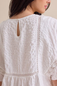 Amberlyn Embroidered Top in White | Altar'd State