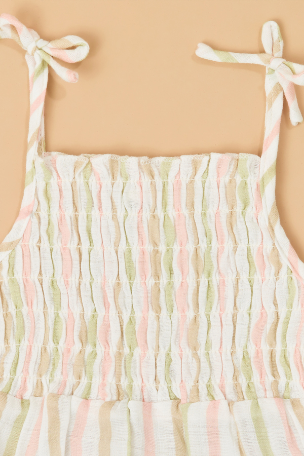 Eve Stripe Smocked Gauze Bubble Detail 3 - Altar'd State