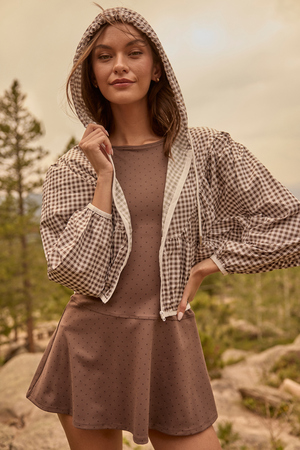 Gingham Lightweight Jacket - Altar'd State - 