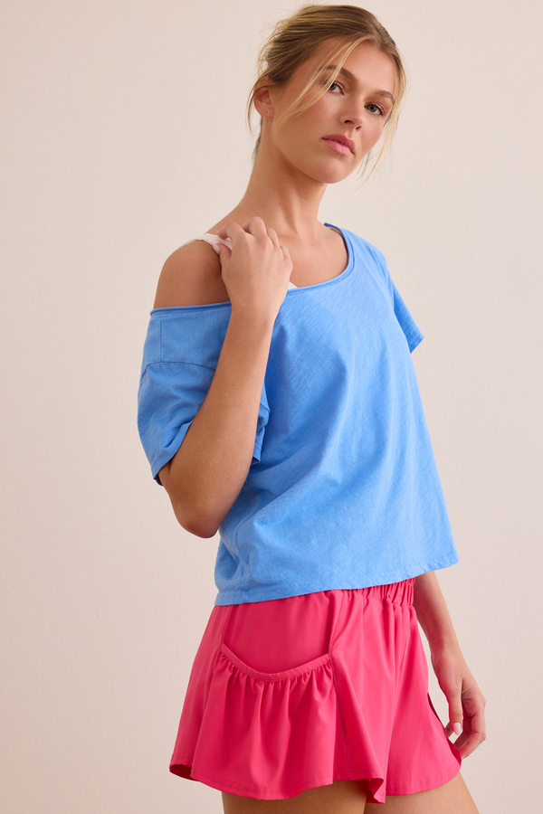 All In Off The Shoulder Tee Detail 4 - Altar'd State