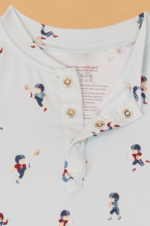 Tiny Footballer Long Sleeve Romper Detail 2 - Altar'd State