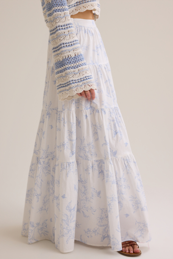 Catherine Floral Midi Skirt Detail 5 - Altar'd State