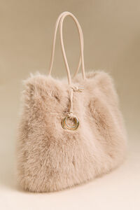 Dolce Vita Aspen Fur Charm Tote Detail 3 - Altar'd State