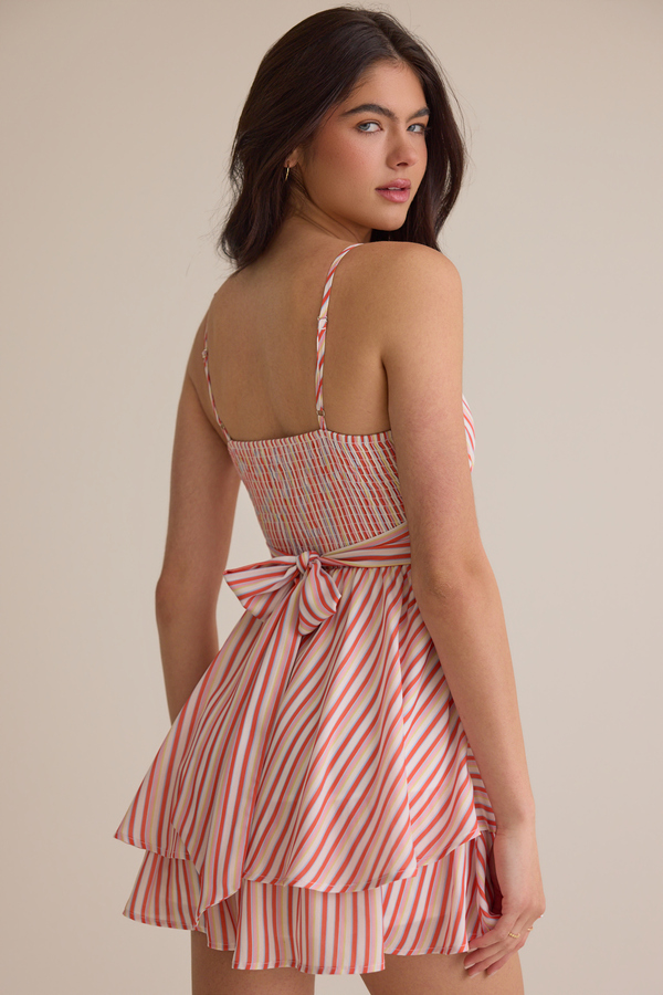 Lainey Stripe Romper Detail 4 - Altar'd State