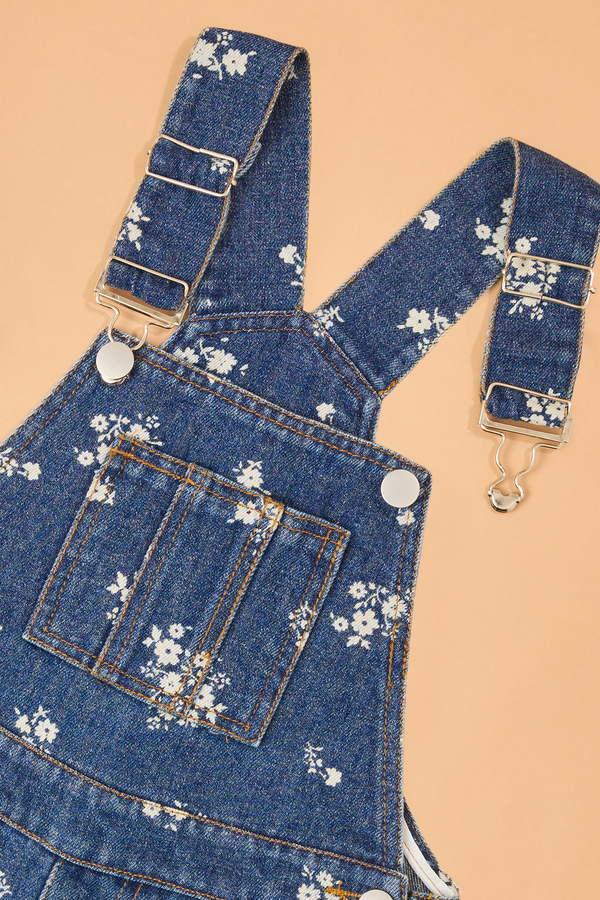 Layla Floral Barrel Jean Overall Detail 4 - Altar'd State